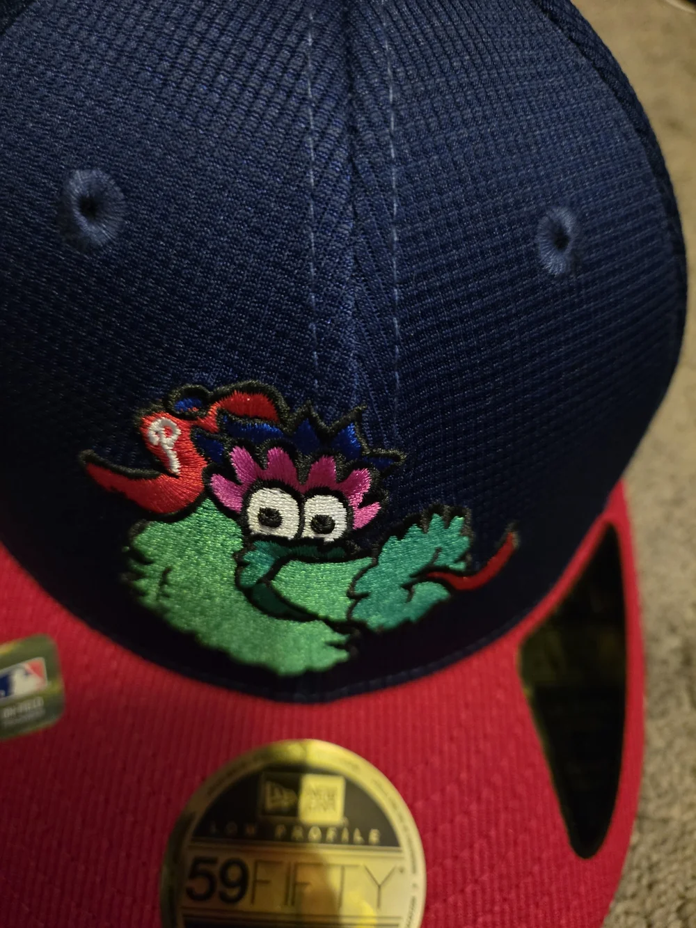 New Era 59FIFTY Fitted Cap - Navy & Red with Green Mascot